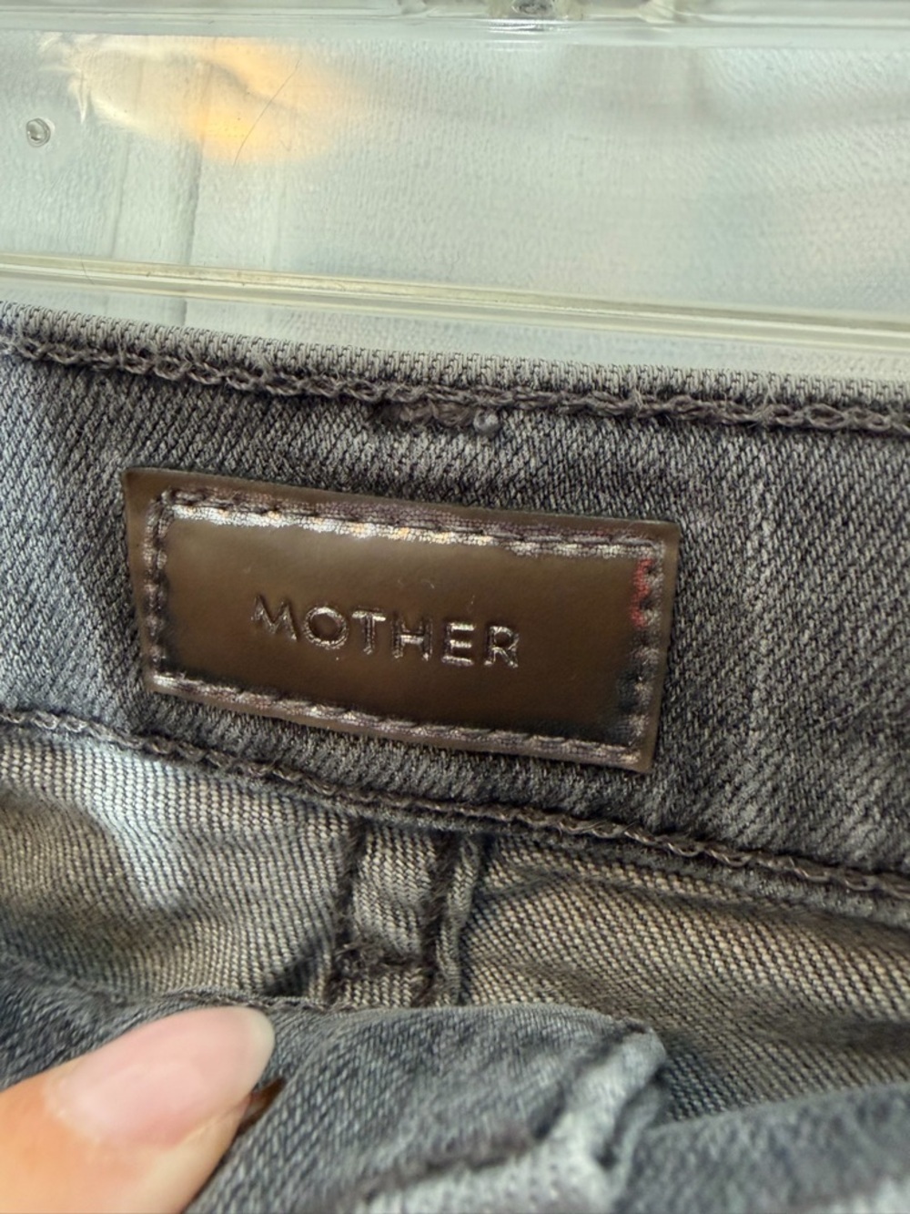 MOTHER The Insider Crop Fray Gray To the Moon Sz 29 Distressed Frayed Grunge Y2K - Picture 8 of 16